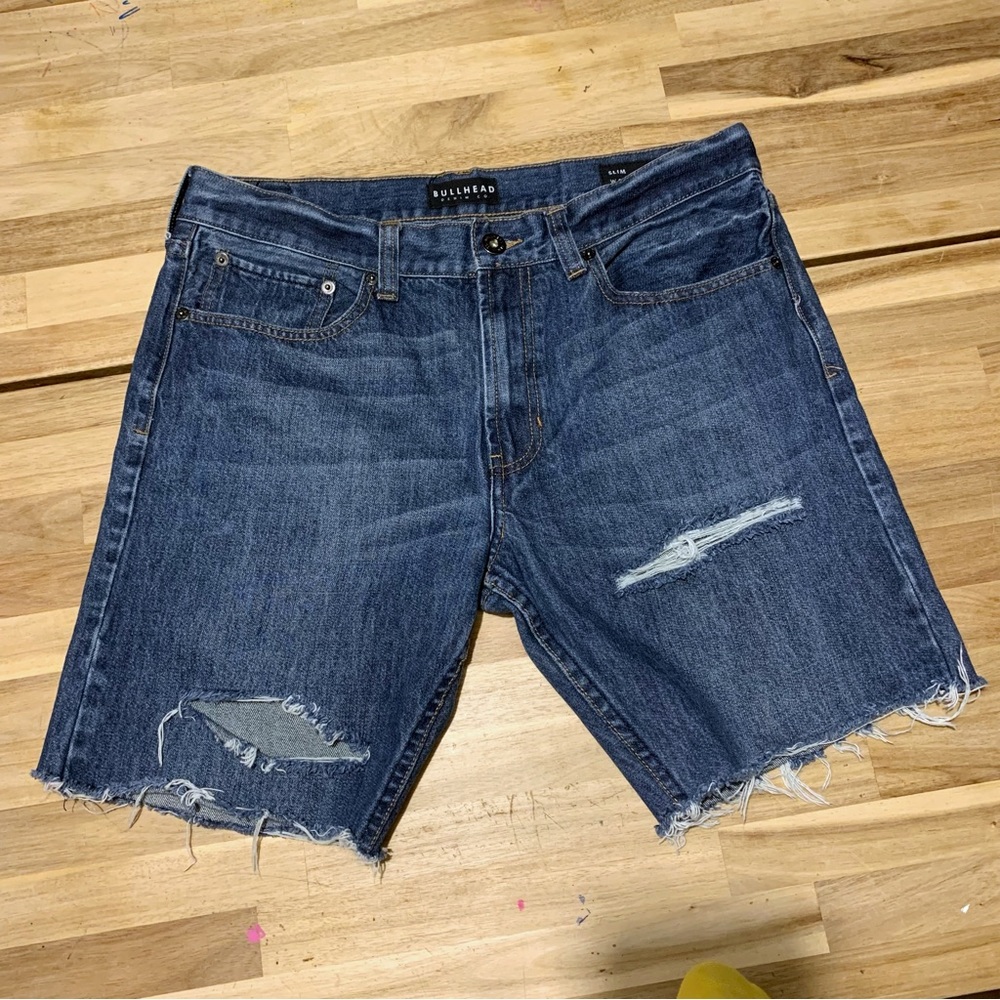 Bullhead Denim Jean Cutoff Shorts 34x32 •